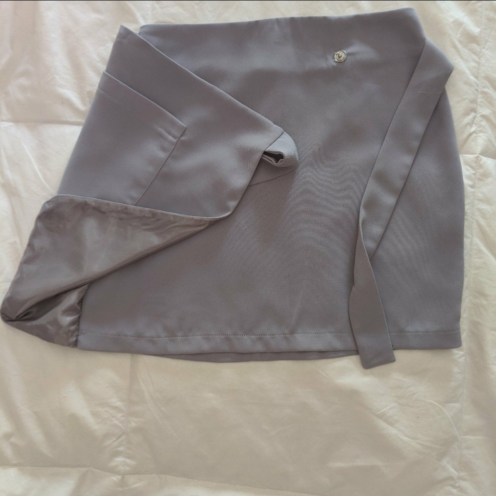 TOPSHOP Lavender Wrap Mini Skirt - Picture 2 of 4